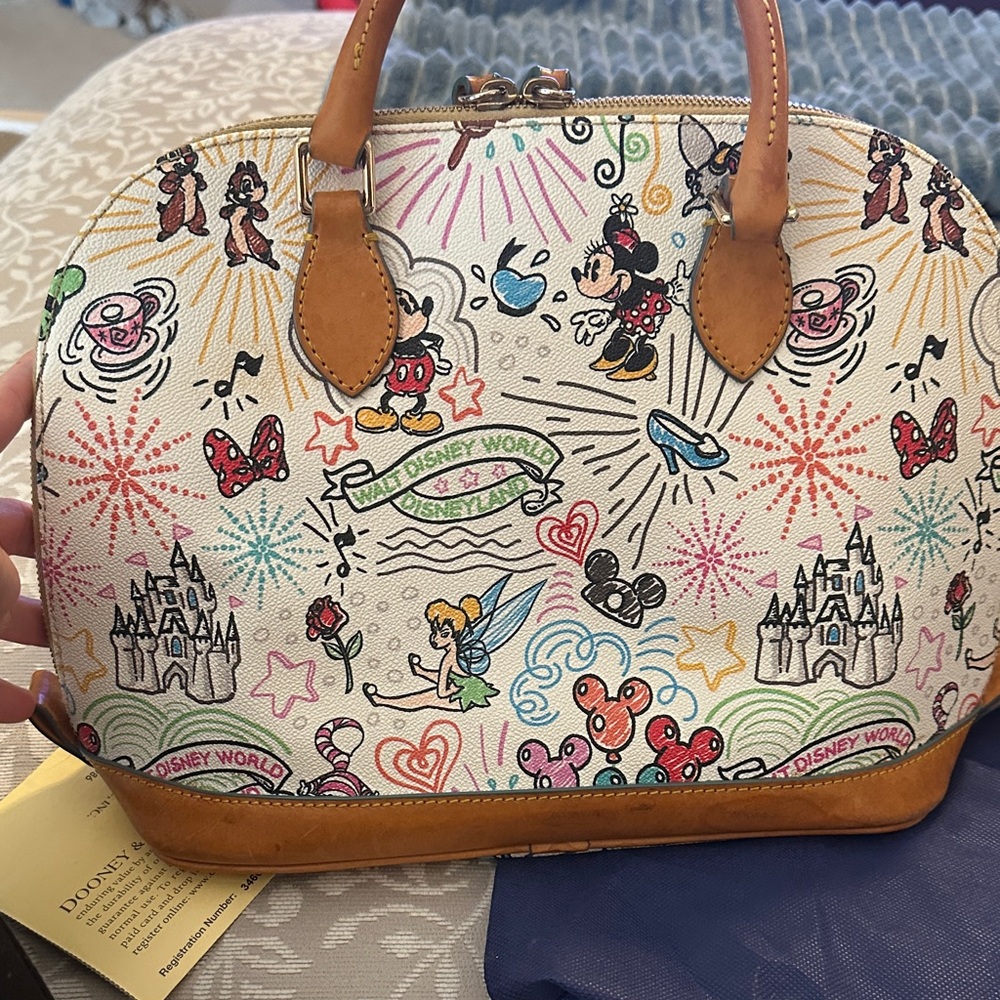 Dooney & Bourke Disneys Zip Zip Sketch Satchel! - Picture 2 of 11